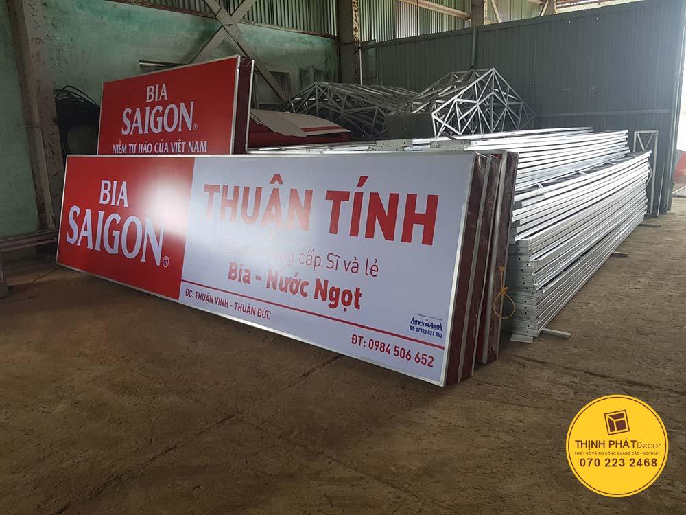 Thi công hệ thống bảng hiệu bia Sài Gòn tại TPHCM