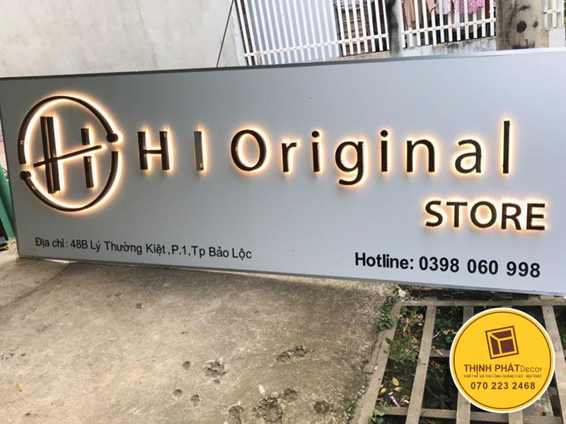 Bảng hiệu chữ nổi inox
