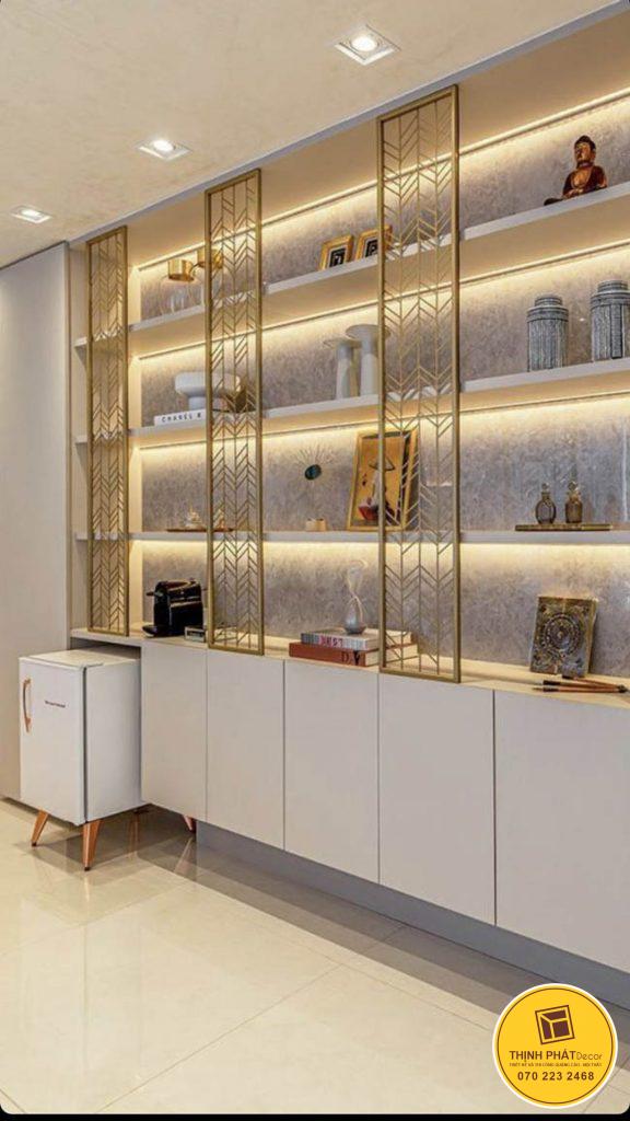 Thi công kệ gỗ trưng bày sản phẩm