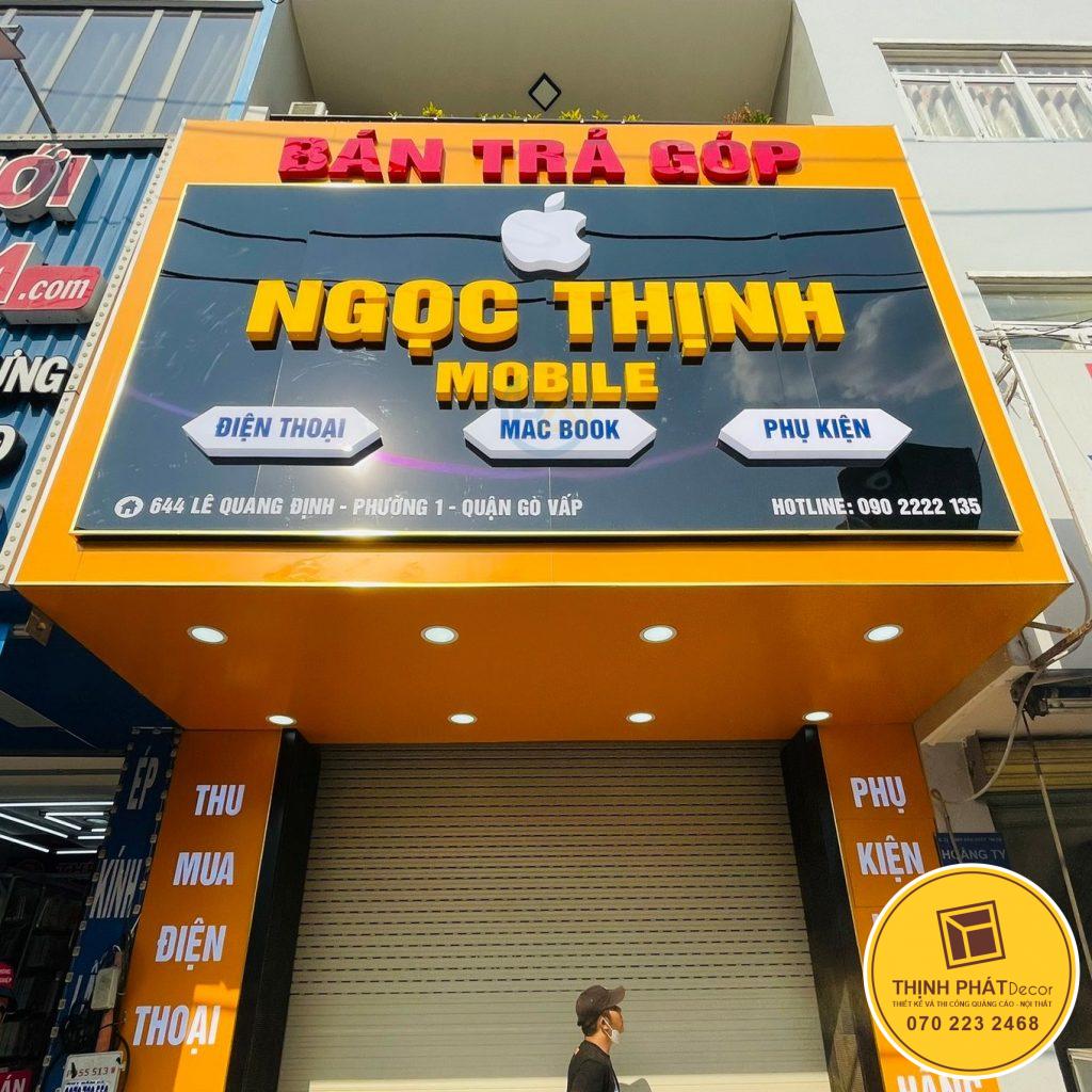 Bảng hiệu alu chữ nổi quán điện thoại