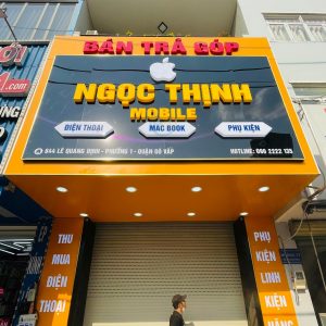 Bảng hiệu alu chữ nổi quán điện thoại