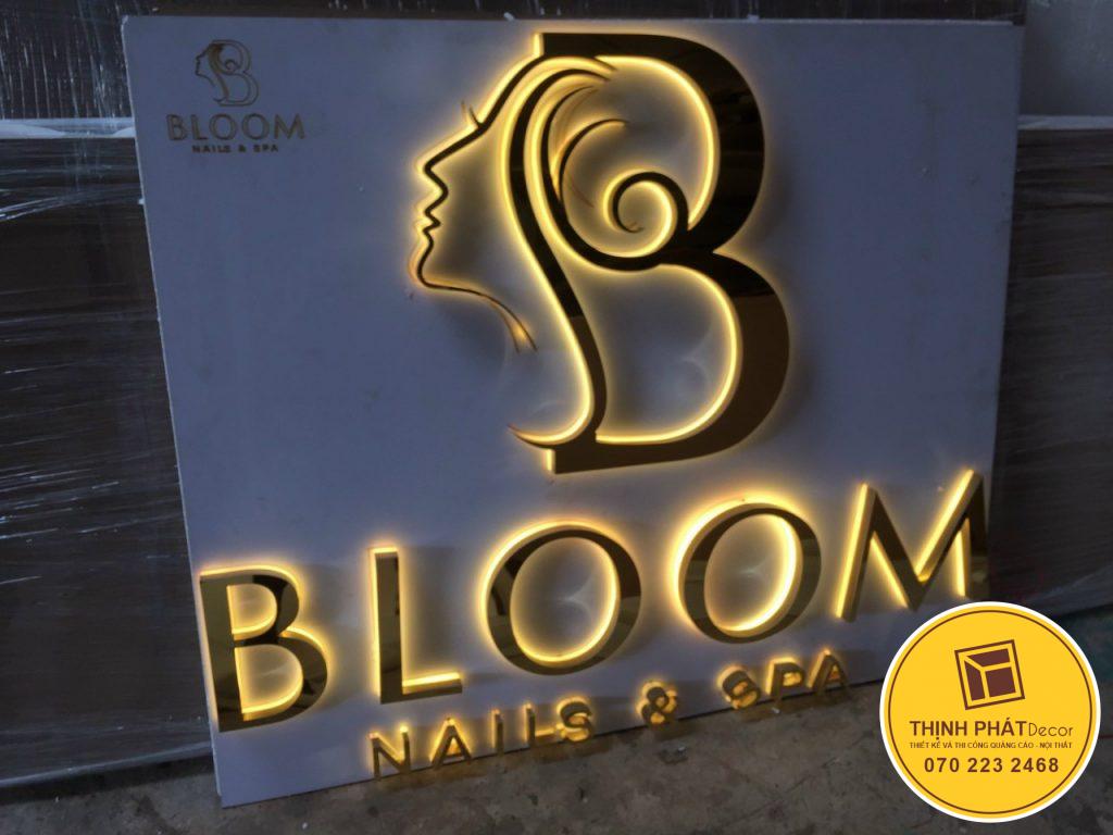 Gia công chữ nổi inox, logo inox vàng đẹp