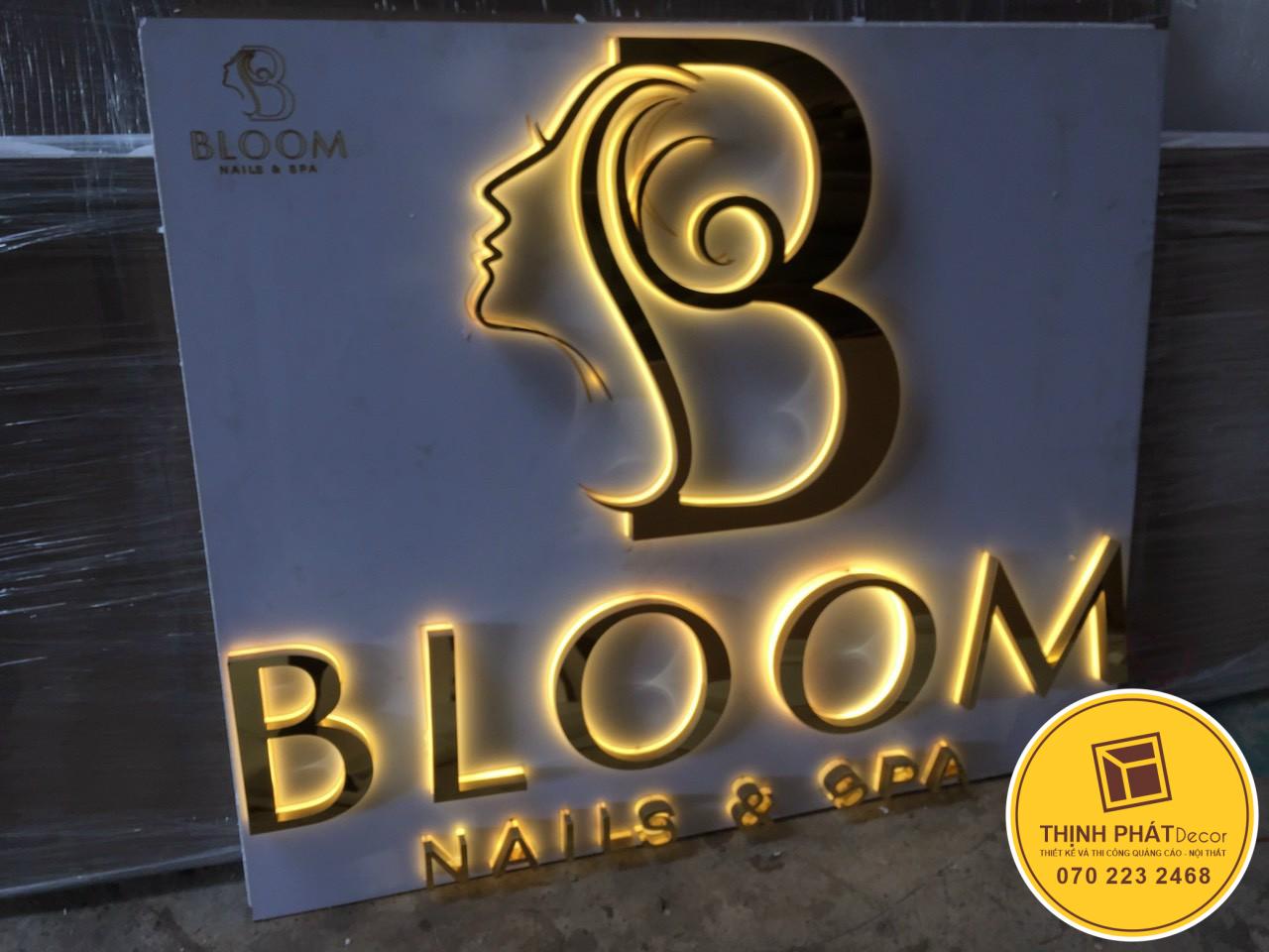 Gia công chữ nổi inox, logo inox vàng đẹp