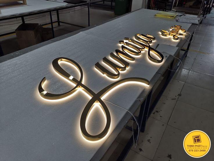chữ inox vàng gương